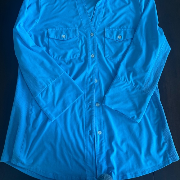 J Mclaughlin Lyford shirt - blue Size Small - Picture 4 of 8